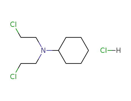Molecular Structure of 879-61-8 (N,N-bis(2-chloroethyl)cyclohexanamine hydrochloride (1:1))