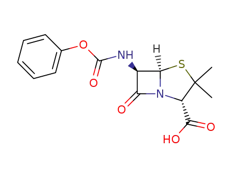 Molecular Structure of 63019-62-5 (phenoxycarbonylaminopenicillanic acid)
