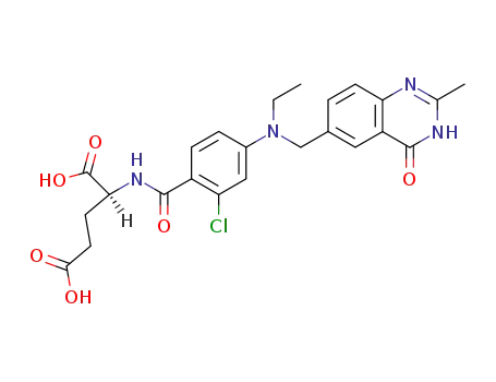 (S)-2-{2-Chloro-4-[ethyl-(2-methyl-4-oxo-3,4-dihydro-quinazolin-6-ylmethyl)-amino]-benzoylamino}-pentanedioic acid