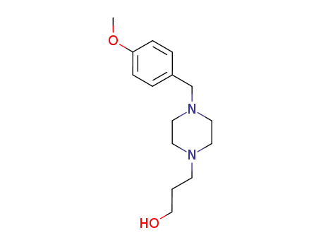 Molecular Structure of 79837-50-6 (3-[4-(4-Methoxy-benzyl)-piperazin-1-yl]-propan-1-ol)