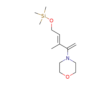 Molecular Structure of 124803-50-5 (Morpholine,
4-[(2E)-2-methyl-1-methylene-4-[(trimethylsilyl)oxy]-2-butenyl]-)