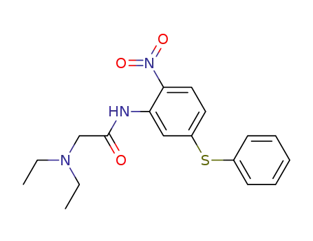 Molecular Structure of 60854-38-8 (Acetamide, 2-(diethylamino)-N-[2-nitro-5-(phenylthio)phenyl]-)