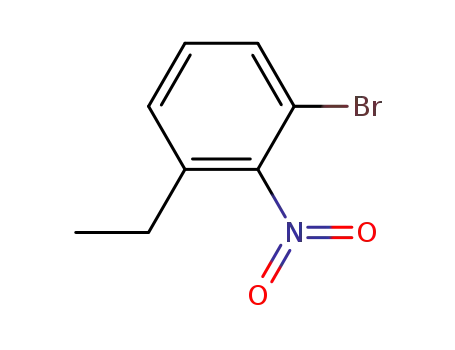Molecular Structure of 702642-07-7 (Benzene, 1-bromo-3-ethyl-2-nitro- (9CI))