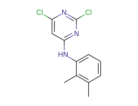 Molecular Structure of 86627-10-3 (4-Pyrimidinamine, 2,6-dichloro-N-(2,3-dimethylphenyl)-)