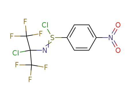 Molecular Structure of 85095-42-7 (N-(2-chlorohexafluoroisopropyl)-p-nitrobenzenesulfinimidoyl chloride)