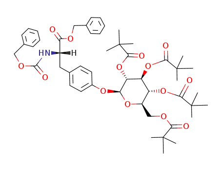N-Benzyloxycarbonyl-O-(2,3,4,6-tetra-O-pivaloyl-β-D-glucopyranosyl)-L-tyrosin-benzylester