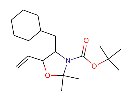 Molecular Structure of 122226-01-1 (3-<(tert-butyloxy)carbonyl>-4-(cyclohexylmethyl)-2,2-dimethyl-5-vinyloxazolidine)