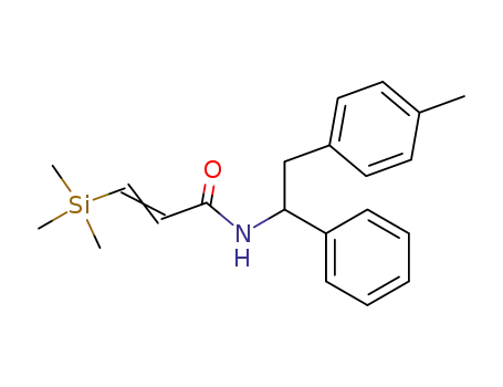 Molecular Structure of 78935-01-0 (2-Propenamide, N-[2-(4-methylphenyl)-1-phenylethyl]-3-(trimethylsilyl)-)