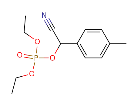 Molecular Structure of 123346-48-5 (Phosphoric acid cyano-p-tolyl-methyl ester diethyl ester)