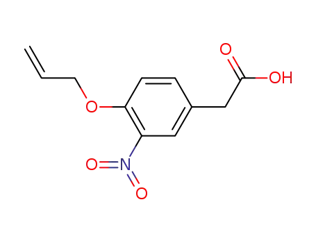 Molecular Structure of 59346-87-1 (Benzeneacetic acid, 3-nitro-4-(2-propenyloxy)-)