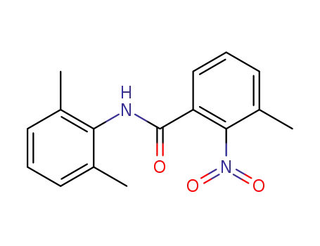Molecular Structure of 54440-19-6 (Benzamide, N-(2,6-dimethylphenyl)-3-methyl-2-nitro-)