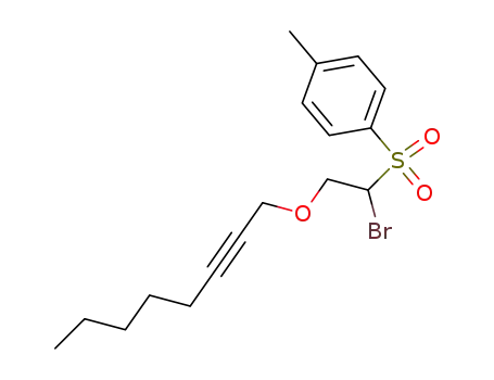 Molecular Structure of 89478-92-2 (Benzene, 1-[[1-bromo-2-(2-octynyloxy)ethyl]sulfonyl]-4-methyl-)