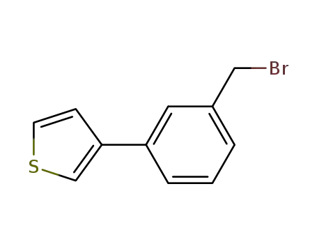 Molecular Structure of 89929-85-1 (3-[3-(BROMOMETHYL)PHENYL]THIOPHENE)