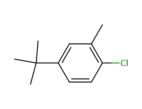 Molecular Structure of 61468-38-0 (Benzene, 1-chloro-4-(1,1-dimethylethyl)-2-methyl-)