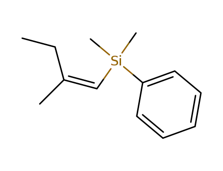 Molecular Structure of 90121-85-0 (Silane, dimethyl(2-methyl-1-butenyl)phenyl-, (Z)-)
