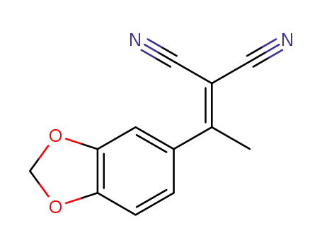 Molecular Structure of 301357-18-6 (2-[1-(1,3-BENZODIOXOL-5-YL)ETHYLIDENE]MALONONITRILE)