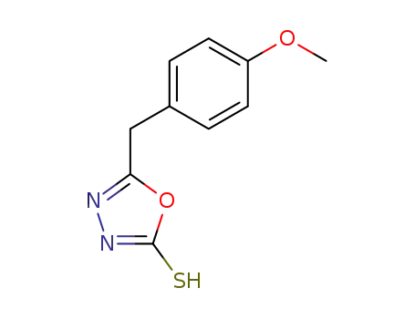 Molecular Structure of 93073-37-1 (5-(4-METHOXYBENZYL)-1,3,4-OXADIAZOLE-2-THIOL)