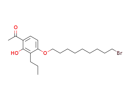 Molecular Structure of 79557-82-7 (1-[4-(9-Bromo-nonyloxy)-2-hydroxy-3-propyl-phenyl]-ethanone)