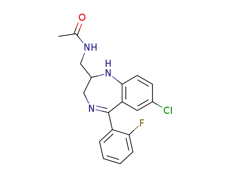 Acetamide,
N-[[7-chloro-5-(2-fluorophenyl)-2,3-dihydro-1H-1,4-benzodiazepin-2-yl]
methyl]-