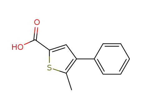 Molecular Structure of 62404-08-4 (2-Thiophenecarboxylic acid, 5-methyl-4-phenyl-)
