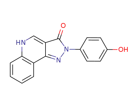 Molecular Structure of 77779-51-2 (2-(4-hydroxyphenyl)-1,2-dihydro-3H-pyrazolo[4,3-c]quinolin-3-one)