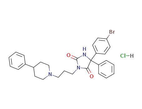 56079-84-6,5-(4-bromophenyl)-5-phenyl-3-[3-(4-phenylpiperidin-1-yl)propyl]imidazolidine-2,4-dione hydrochloride,