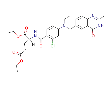(S)-2-{2-Chloro-4-[ethyl-(2-methyl-4-oxo-3,4-dihydro-quinazolin-6-ylmethyl)-amino]-benzoylamino}-pentanedioic acid diethyl ester