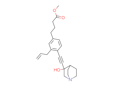 Benzenebutanoic acid, 4-[(3-hydroxy-1-azabicyclo[2.2.2]oct-3-yl)ethynyl]-3-(2-propenyl)-, methyl ester