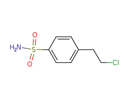 Molecular Structure of 5378-85-8 (4-(2-Chloro-ethyl)benzenesulfonamide)
