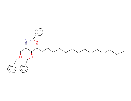 Molecular Structure of 129779-77-7 ((2S,3S,4R)-1,3,4-tri-O-benzyl-2-amino-1,3,4-octadecanetriol)