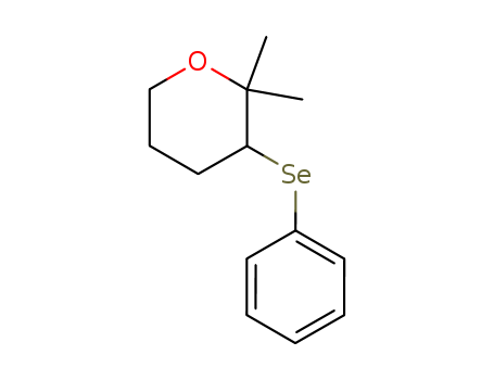 Molecular Structure of 114524-29-7 (2H-Pyran, tetrahydro-2,2-dimethyl-3-(phenylseleno)-)
