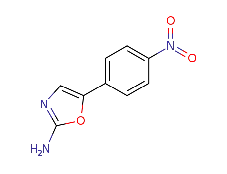 Molecular Structure of 13576-56-2 (2-Oxazolamine, 5-(4-nitrophenyl)-)
