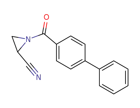 Molecular Structure of 69827-63-0 (2-Aziridinecarbonitrile, 1-([1,1'-biphenyl]-4-ylcarbonyl)-)