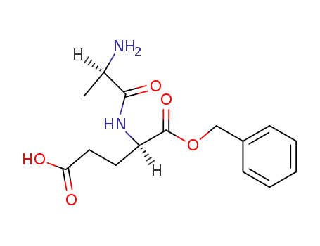 Molecular Structure of 78665-22-2 (D-Glutamic acid, N-L-alanyl-, 1-(phenylmethyl) ester)