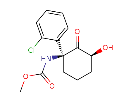 Molecular Structure of 103904-70-7 (2-(o-chlorophenyl)-2-<(methoxycarbonyl)amino>-6-hydroxycyclohexanone)