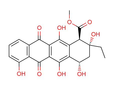 Molecular Structure of 21288-60-8 (rhodomycinone)
