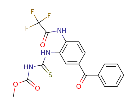 Carbamic acid,
[[[5-benzoyl-2-[(trifluoroacetyl)amino]phenyl]amino]thioxomethyl]-, methyl
ester