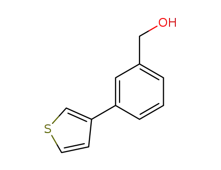 Molecular Structure of 89929-82-8 ((3-Thien-3-ylphenyl)methanol)
