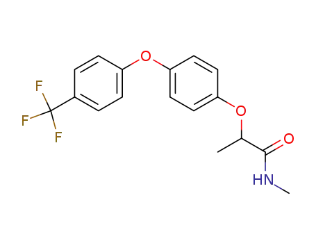 Molecular Structure of 58594-76-6 (Propanamide, N-methyl-2-[4-[4-(trifluoromethyl)phenoxy]phenoxy]-)