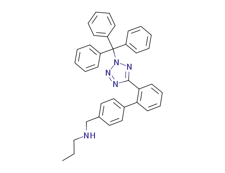Molecular Structure of 143618-24-0 (Propyl-[2'-(2-trityl-2H-tetrazol-5-yl)-biphenyl-4-ylmethyl]-amine)