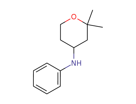 Molecular Structure of 78028-31-6 (2H-Pyran-4-amine, tetrahydro-2,2-dimethyl-N-phenyl-)