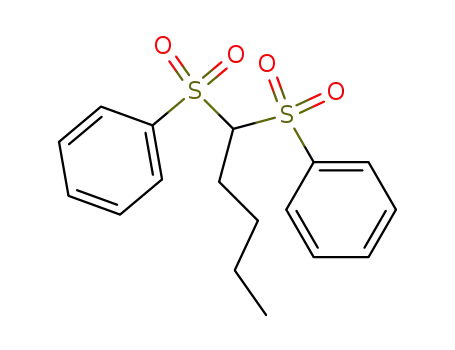 Molecular Structure of 110210-27-0 (Benzene, 1,1'-[pentylidenebis(sulfonyl)]bis-)