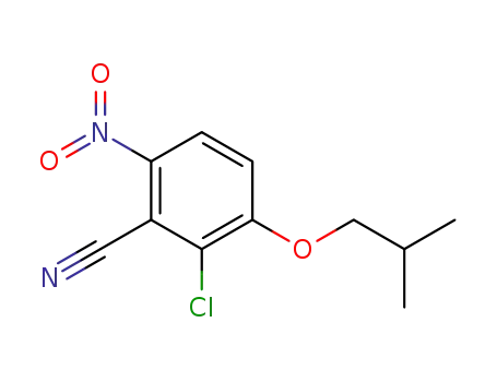 Molecular Structure of 1026596-29-1 (2-chloro-3-isobutoxy-6-nitrobenzonitrile)