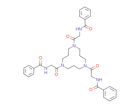 Molecular Structure of 174783-34-7 (1,5,9-tris<(benzoylamino)acetyl>-1,5,9-triazacyclododecane)