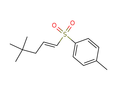 Molecular Structure of 121033-91-8 (Benzene, 1-[(4,4-dimethyl-1-pentenyl)sulfonyl]-4-methyl-, (E)-)