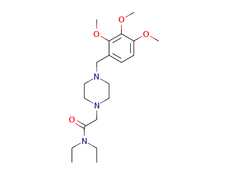 Molecular Structure of 119963-52-9 (N,N-Diethyl-2-[4-(2,3,4-trimethoxy-benzyl)-piperazin-1-yl]-acetamide)