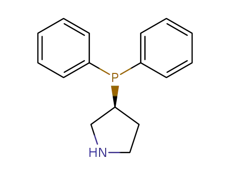 Molecular Structure of 188790-91-2 (Pyrrolidine,3-(diphenylphosphino)-, (3S)-)