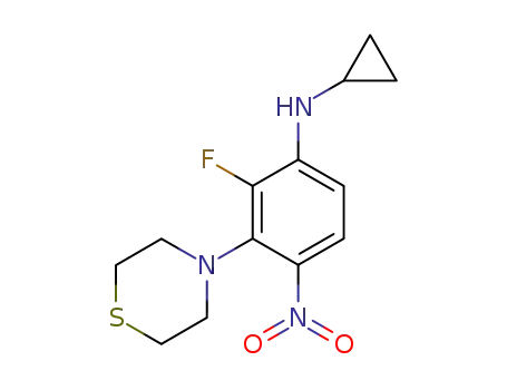 Cyclopropyl-(2-fluoro-4-nitro-3-thiomorpholin-4-yl-phenyl)-amine
