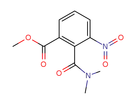 Molecular Structure of 129356-57-6 (Benzoic acid, 2-[(dimethylamino)carbonyl]-3-nitro-, methyl ester)