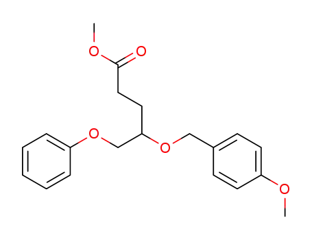 Molecular Structure of 182416-50-8 (Pentanoic acid, 4-[(4-methoxyphenyl)methoxy]-5-phenoxy-, methyl ester)